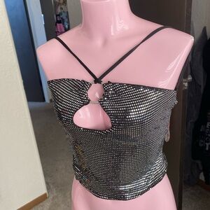 Silver Sparkle Top